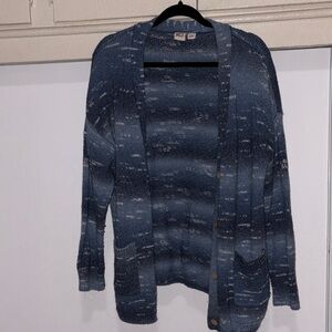 Roxy Deep Blue Patterned Cardigan